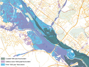 JBA 5m GB Flood Map - sample image